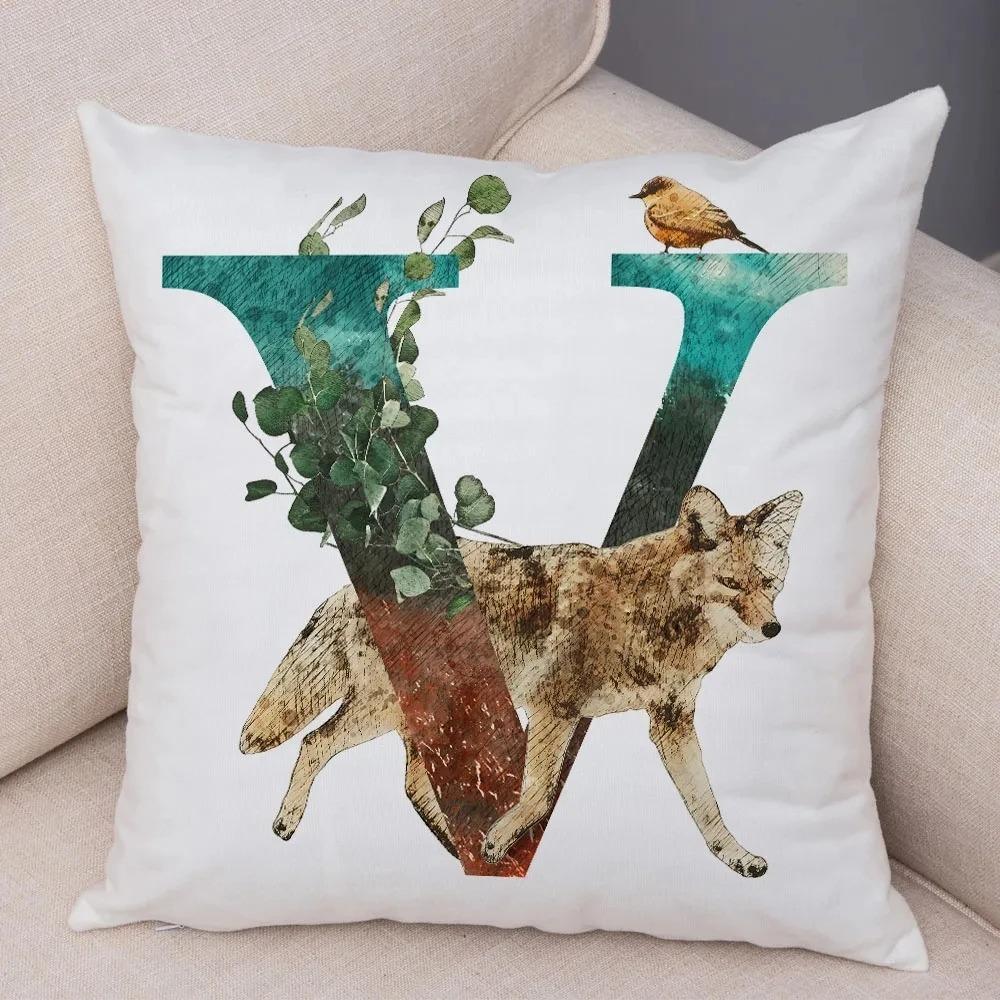 Cartoon Animal Letter Decorative Pillowcase Car Ornaments Office Living Room Sofa Home Pillowcase