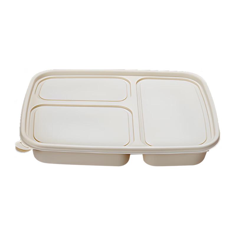 Eco-Friendly 3-Compartment Corn Starch Meal Boxes