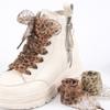 Leopards Print Sheer Ribbon Shoe Laces 140cm Long Flat Shoelaces Polyester Shoe Laces for Adults Kids Trainers Sneakers