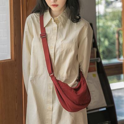 Ultralight Bag Dumpling Bag Student Shoulder Bag Versatile Crossbody Bag  Portable Commuting Bag