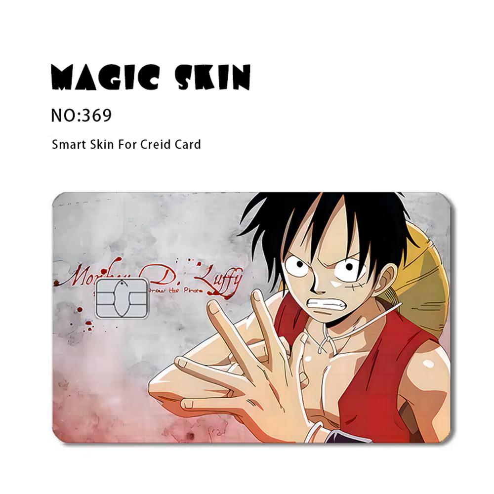 Anime One Piece Luffy Zoro Ace Robin Matte Pvc Sticker Film Tape Skin For Credit Card Debit Card Bank Crds Stickers Decal Toys