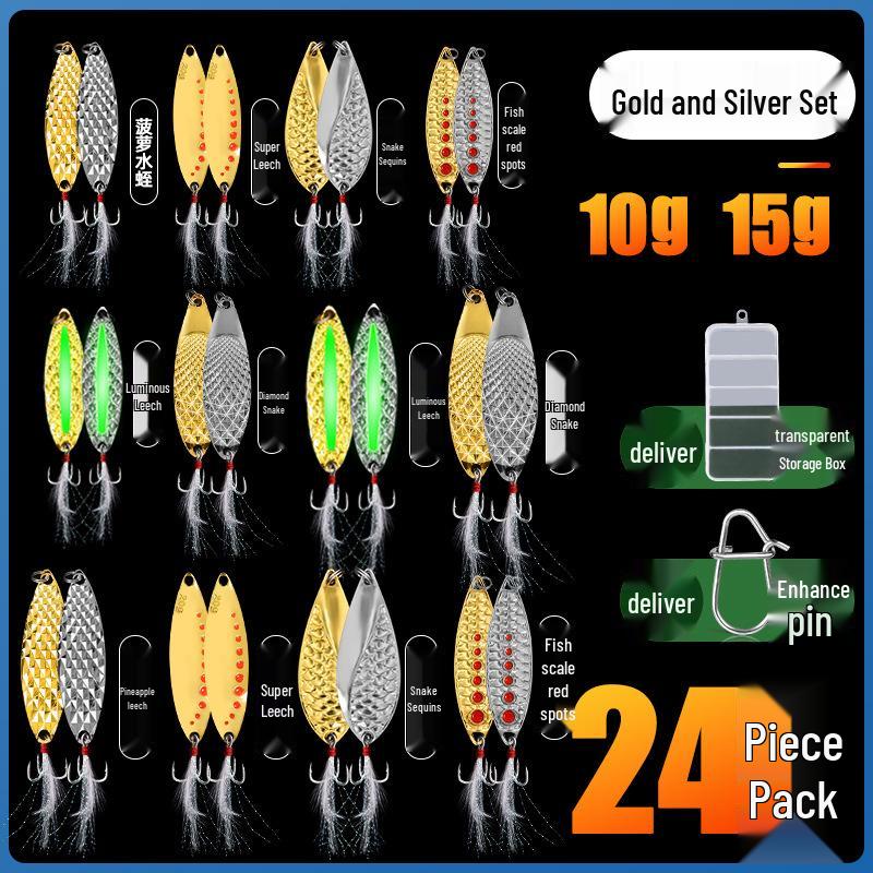 Sequin Long Cast Leech Iron Plate Vib Micro Lure for Freshwater Mandarin Fish & Aspius