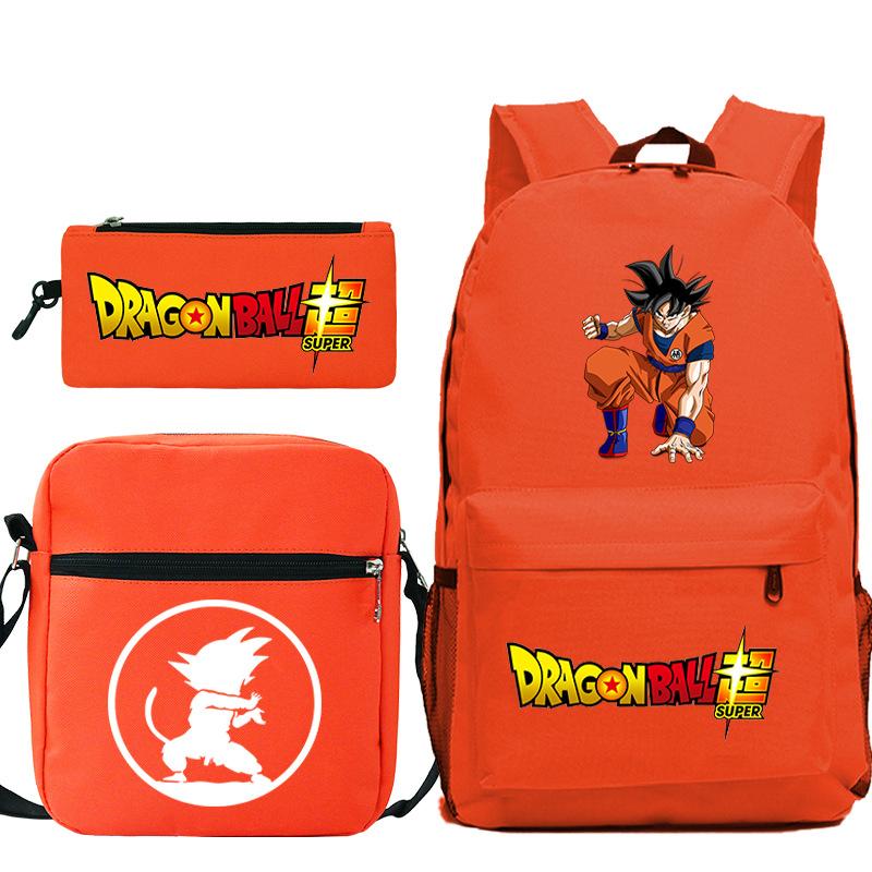 Dragon ball dragon ball three-piece set animation periphery new pencil case set leisure student backpack
