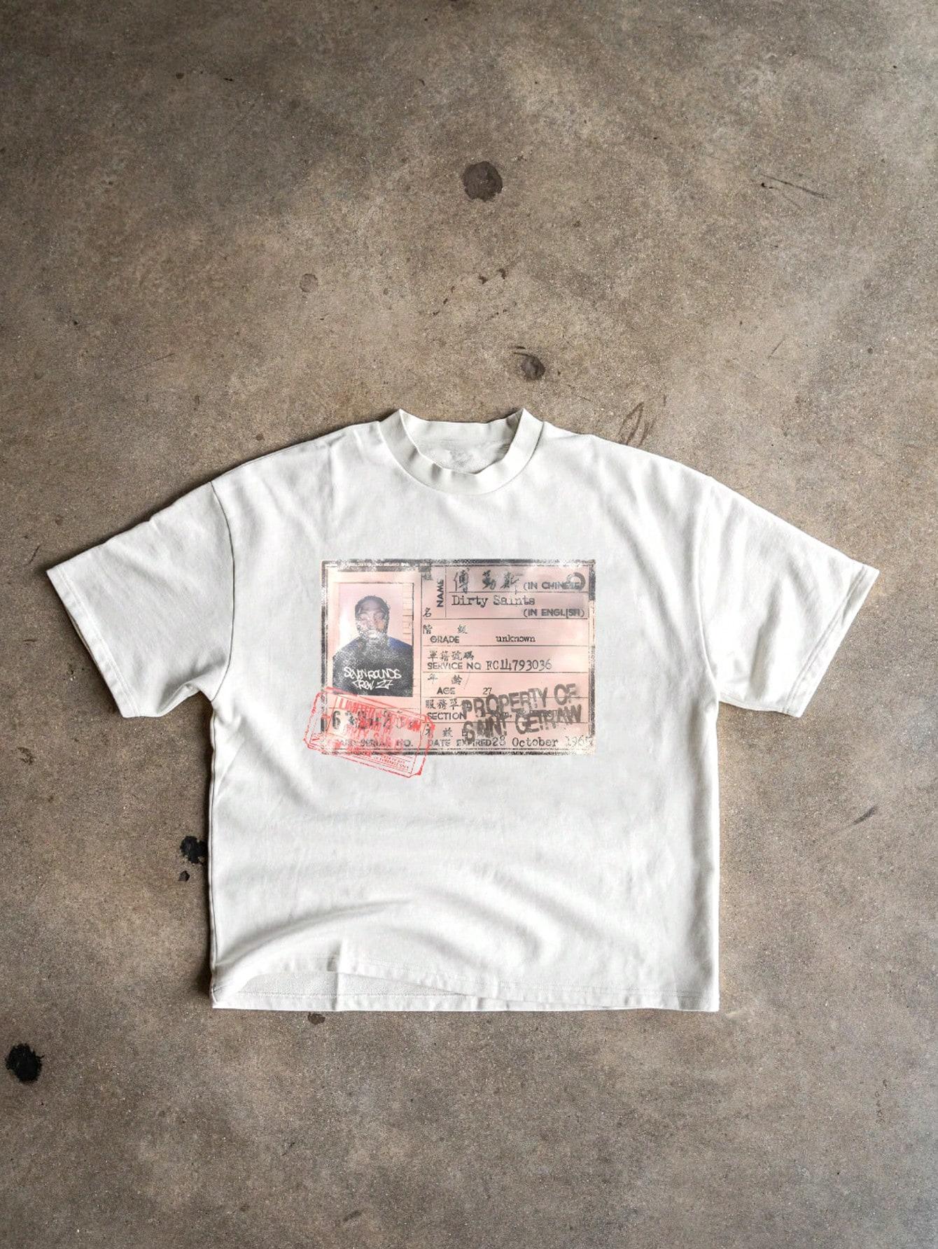 Men s New Trendy-hop Printed T-shirt XXXXL