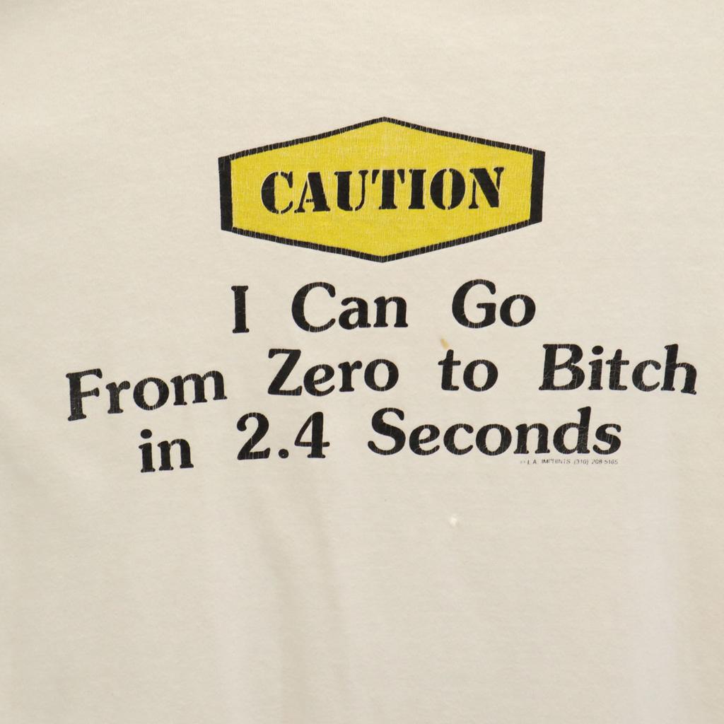 T-AMERICA 90s Old Message Print Short Sleeve T-shirt XL Single Stitch Men's Used