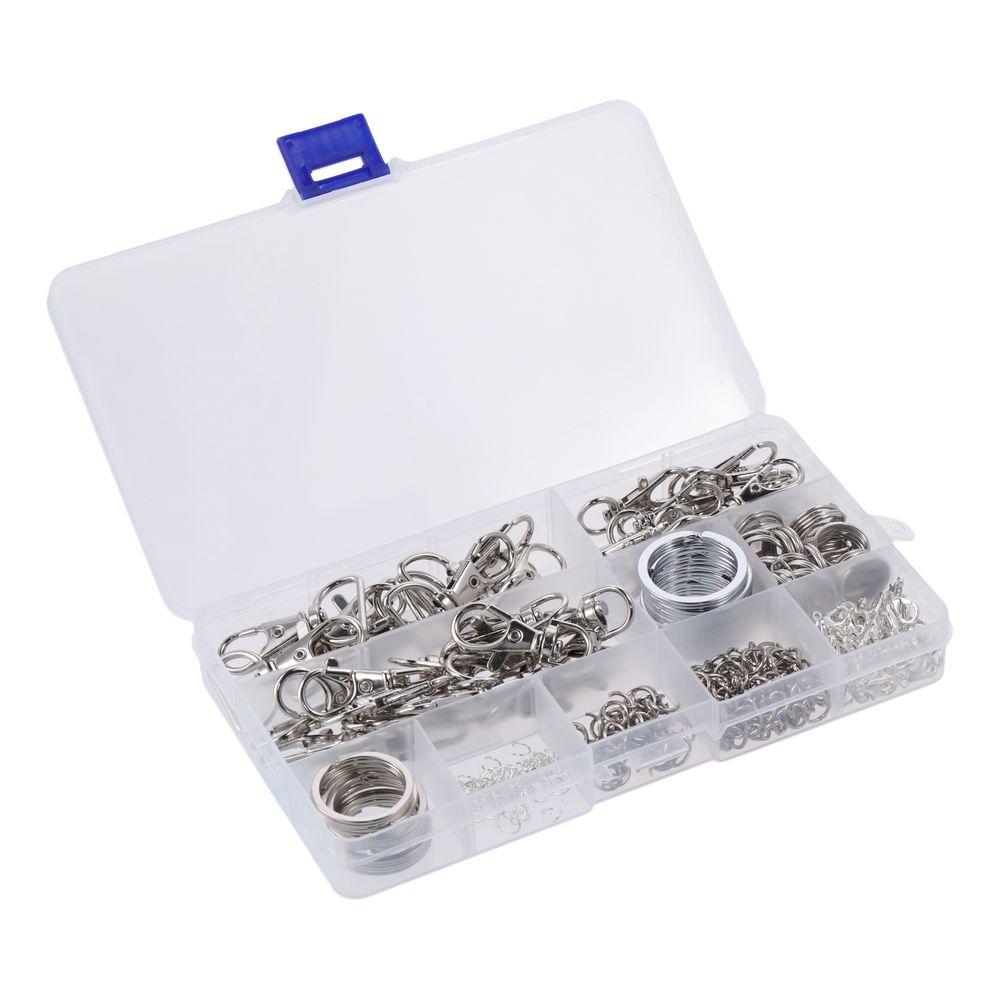 

Alloy Key Rings Silver Lobster Claw Clasps Keychain Supplies Kit Key Chain Rings DIY Crafts