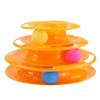 3-Layer Triangle Cat Puzzle Toy Interactive Treat Dispenser Ball With Rotating Tracks Mental Stimulation Game
