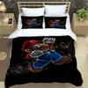 Comfortable Bedding Set, 3D Cartoon Mario Three-piece Set, Including Duvet Cover and Pillowcases.