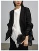 Spring 2026 Women's V-neck Long Sleeve Tencel Acetate Top - Elegant, Solid Color, Age-Reducing