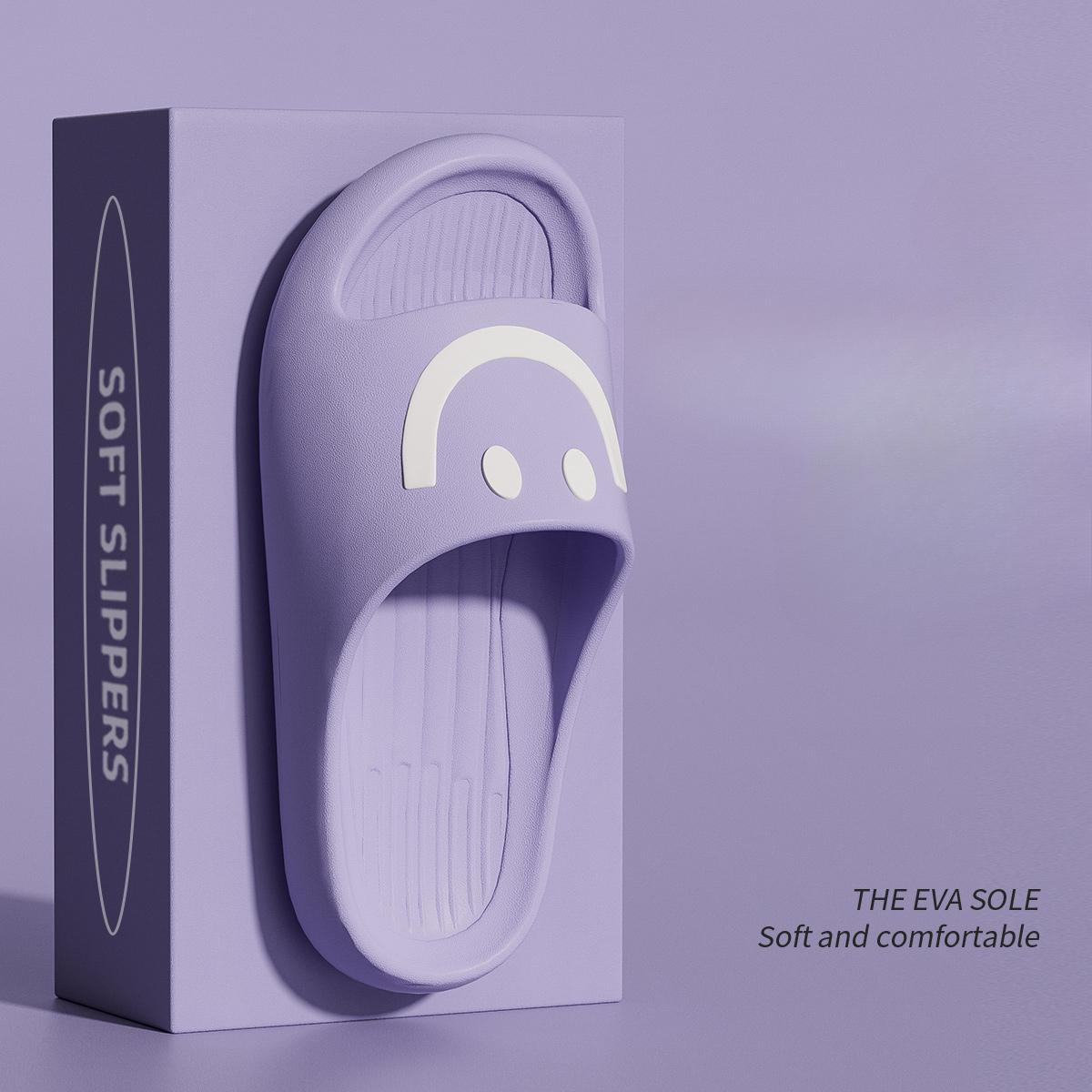 

Smile 2025 Slippers for Women in Summer Indoor Home Use Summer Couples for Men Wearing Anti Slip Sandals for Women in Summer 40-41 фіолетовий
