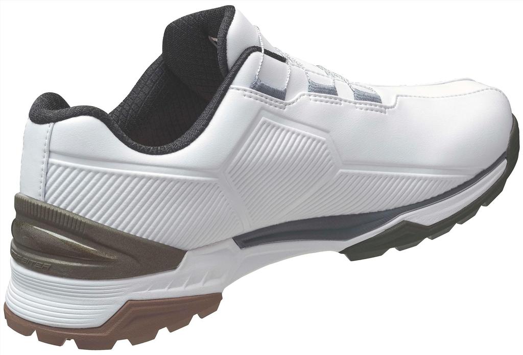 Bridgestone Zero Spike Biter Wide SH2507 Spikeless Golf Size 4E Men's Shoes, White/Olive, 25.0cm,