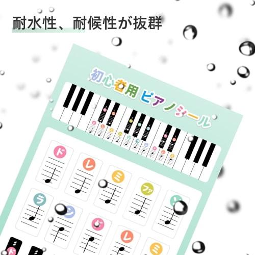 KKLM Do-Re-Mi Musical Note Stickers with Scales, Peel-Off Stickers with Do-Re-Mi Notes, Compatible with Piano, Keyboard, Digital Piano, Melodica (Pian