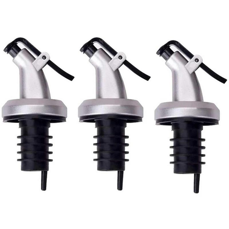 

Oil Bottle Stopper Rubber Lock Plug Seal Leak-proof Food Grade Plastic Nozzle Sprayer Liquor Dispenser Wine Pourers Bar Tools