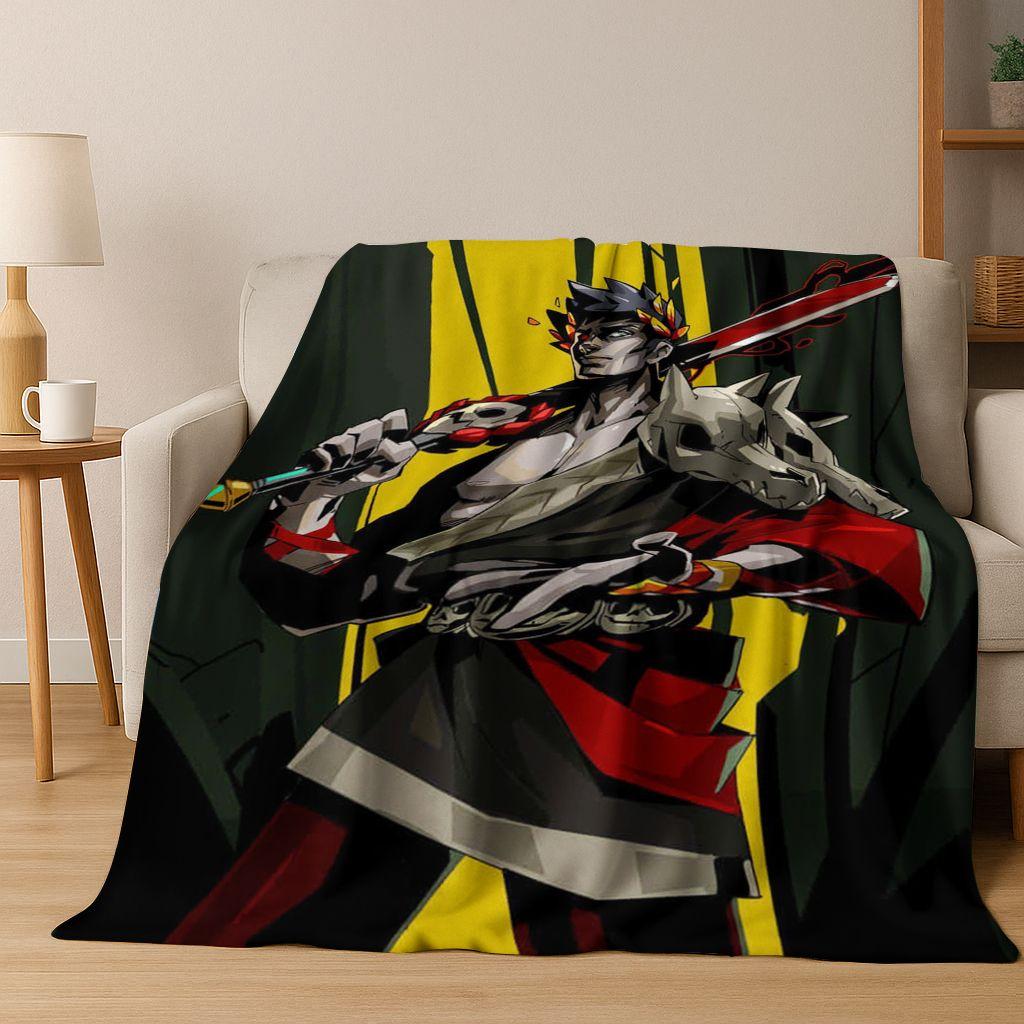 3D Classics Game Hades Cartoon Flannel Blanket,Cozy Soft Throw Blanket for Home Bedroom Bed Sofa Picnic Cover Picnic Gift Kids