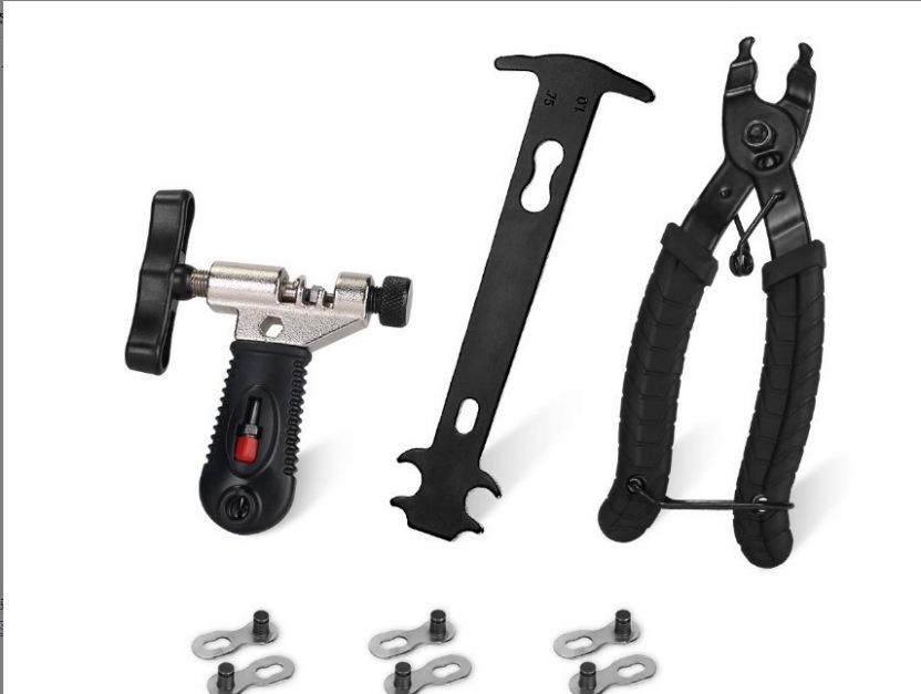 Mountain Bike Chain Tool Set: Caliper, Breaker, and Magic Buckle Pliers