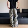 2024 Unisex American Retro Camouflage Flared Overalls