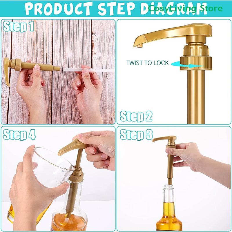 1/5Pcs Coffee 750ML Dispenser Syrup Pump Black Liquid Dispenser For Syrup 10Ml Juice Bottle Dispenser Pump