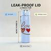 1PC Curly Font Double Heart Love 750ml Color Plastic Sports Water Bottle Leakproof Flip Straw Lid Suitable for Sports Office Home Use