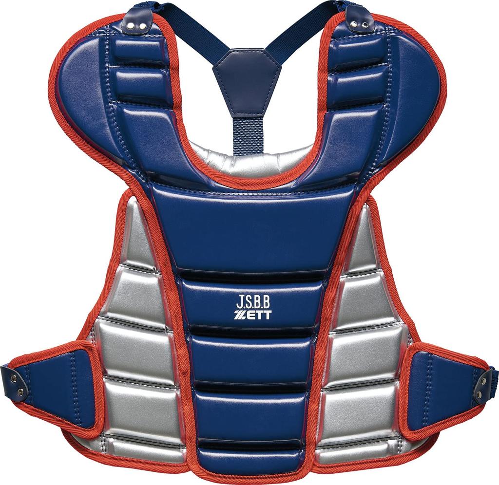 ZETT Baseball-Schutzausrüstungsset für Softball Limited für und Marine x Silber von Swallow Sports Catcher's (4-teiliges Set) Baseball, Ausgabe, Jungen,