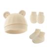 Conjunto de Chapéu e Luvas para Bebê Menina Algodão Gorro para Recém-nascidos Acessórios para Meninas Touca para Bebê Touca para Crianças Pequenas e Bebês Presente para Recém-nascidos