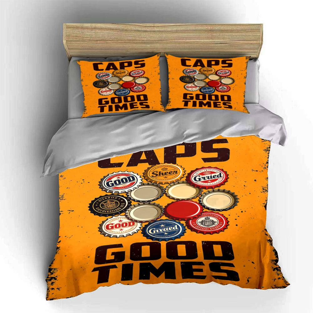 Bottle Caps and Text. Bedding Sets Duvet Cover Sets Duvet Covers Pillowcases(1 * Duvet Cover 2 * Pillowcases Without Duvet Insert)