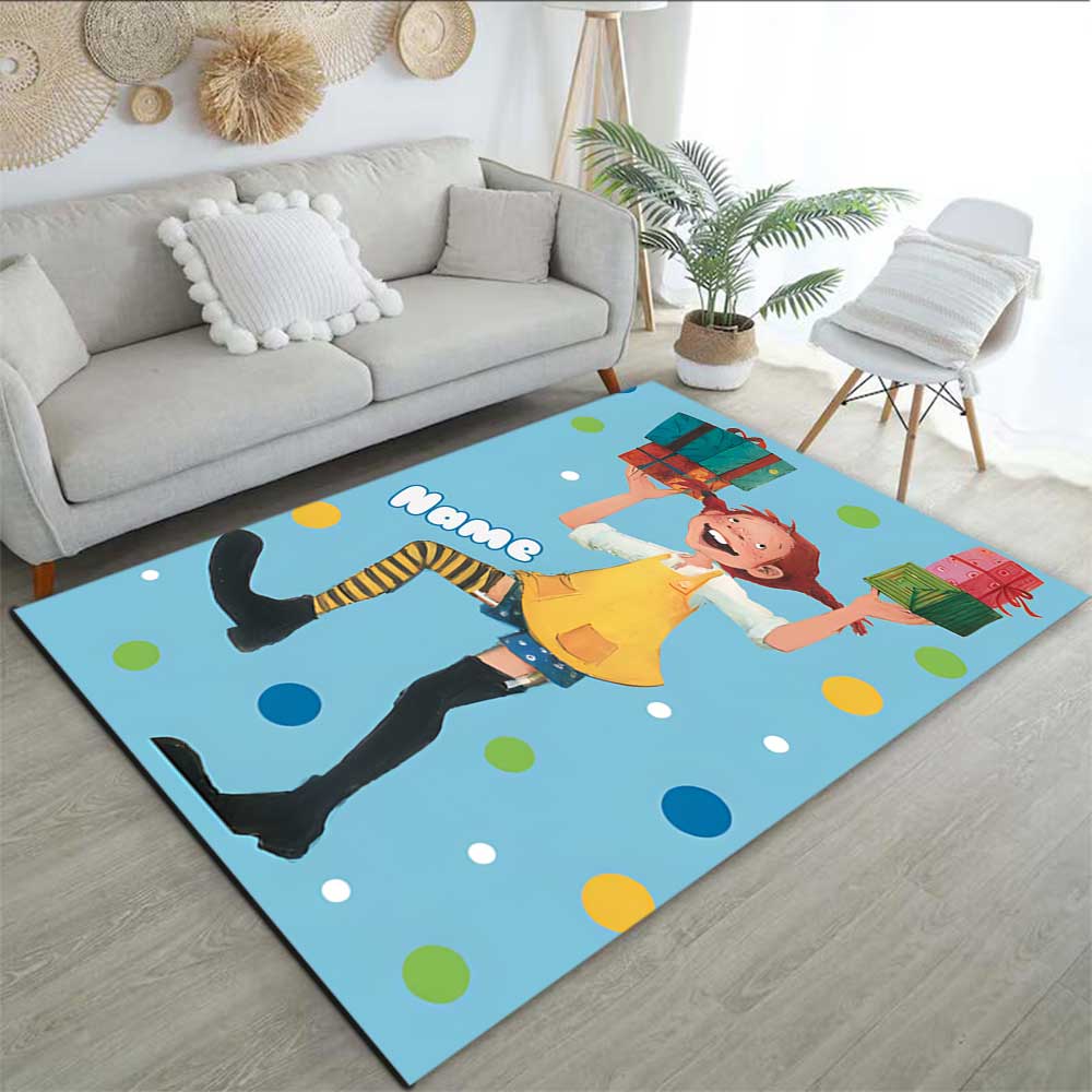 Pipi Customize your name rug, office chair cushion, home bedroom living room gift.