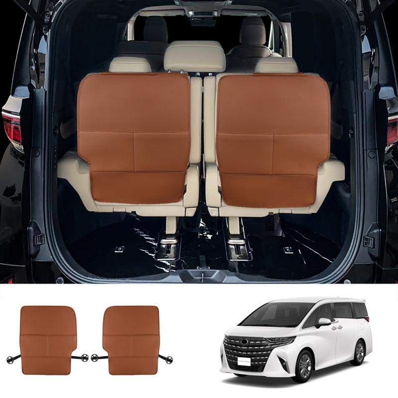 For Toyota Alphard Vellfire 40 Series  2024 Interior Car Leather Rear Seat Row Storage back cushion Protective pad Cover