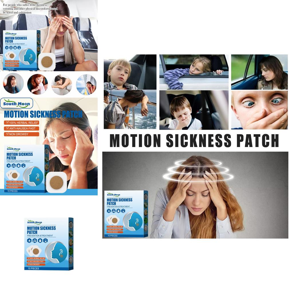 South Moon Anti-nausea Travel Patches For Kids And Adults Effective For Car Boat Flight