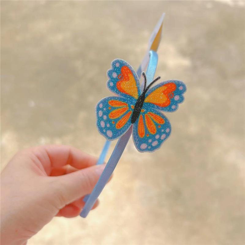 6pcs  Glitter Butterfly Headbands for Girls Teens Toddlers Kids Child Hairbands Party Hair Accessories