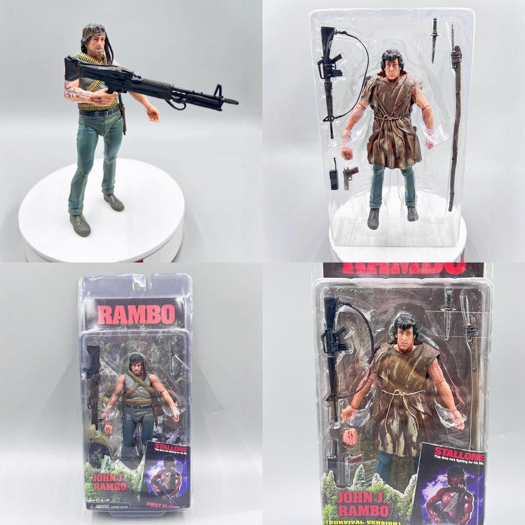 Action figure di Stallone tratta da First Blood, realizzata in PVC per collezionisti e fan.