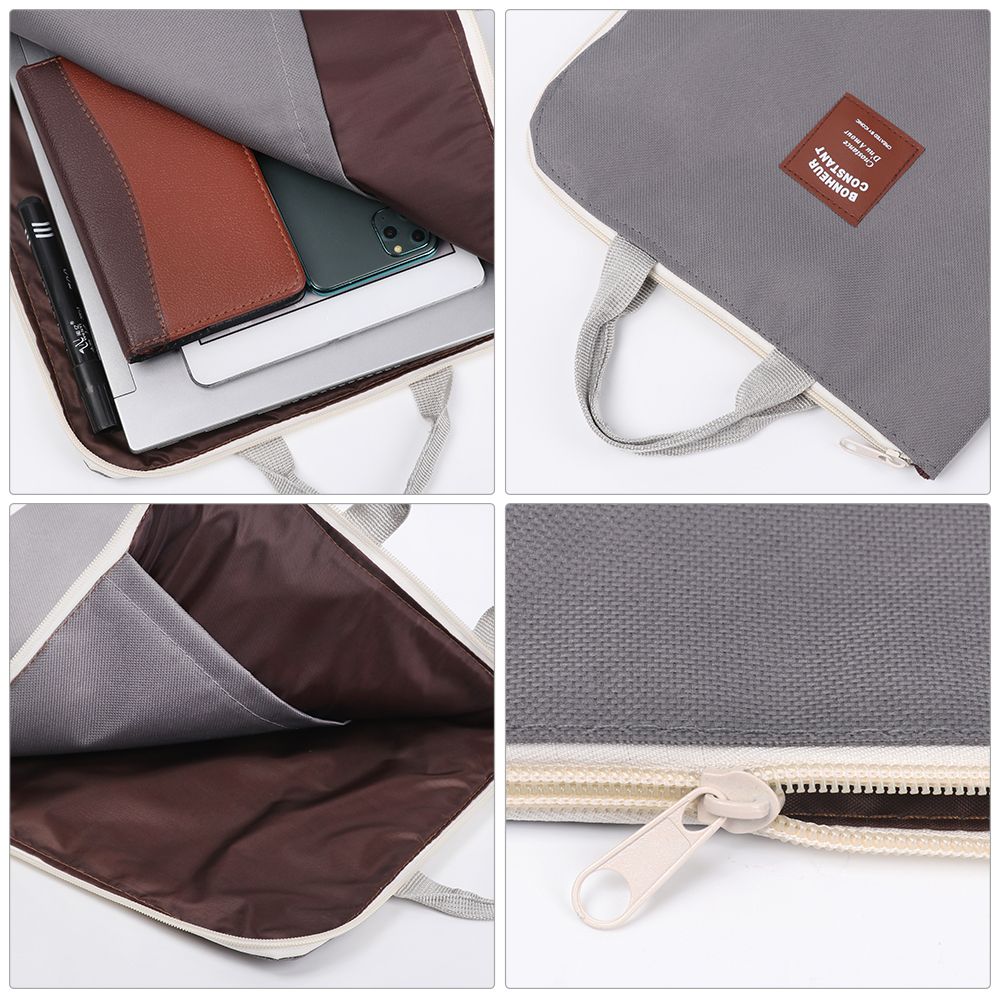 Stationery Organizer Multifunctional Document Bag A4 File Folder Business Briefcase Paper Storage