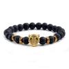Women's Simple Fashion Bracelet: 5mm Copper Beads with Evil Eye Spacer