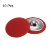 10pcs Fabric Cloth Covered Button 30mm Metal Round Sewing Buttons, Red/Caramel/Pink