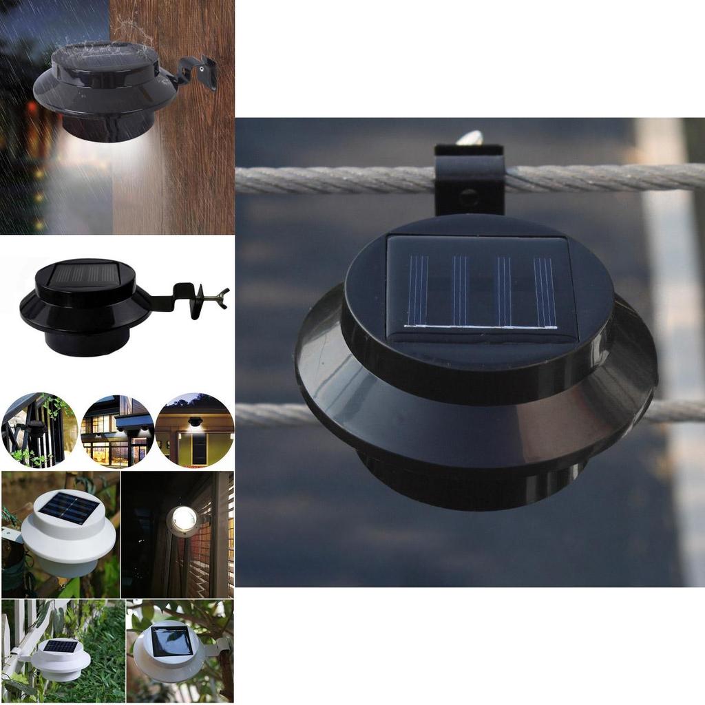 Elegant Solar New Power Powered Outdoor Garden Light Ideal For Gutter And Fence Placement