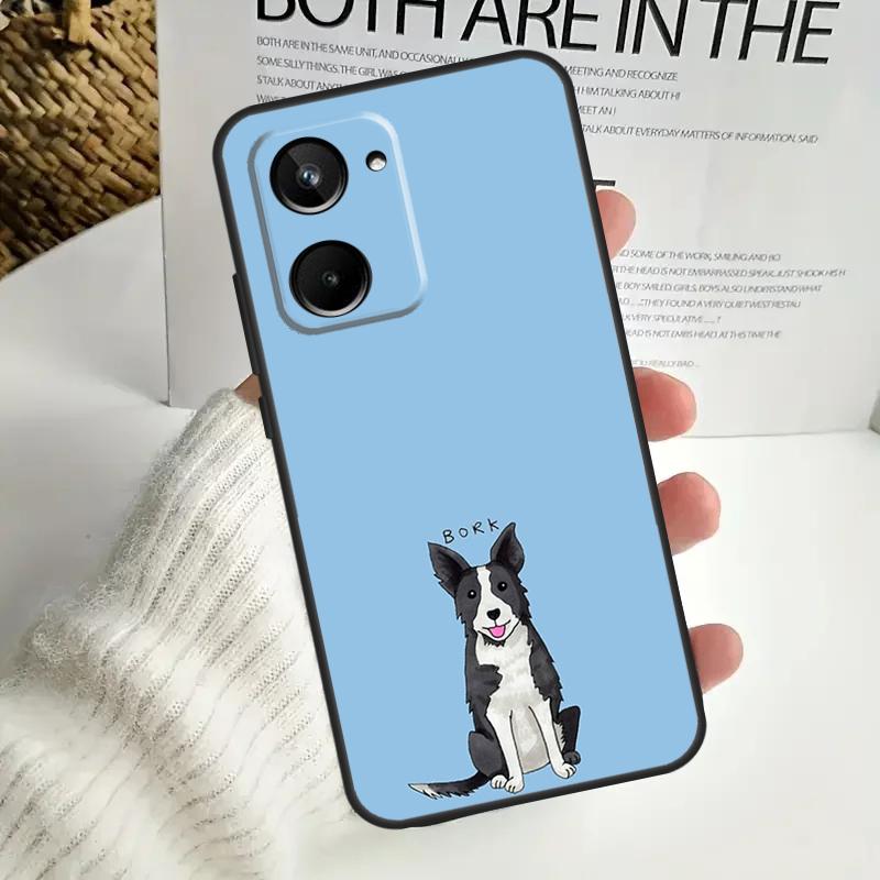 Border Collie Dog For Realme GT Neo 5 GT5 9 10 11 12 Pro Plus C30 C31 C33 C35 C25s C21Y C51 C55 C67 C53 Case
