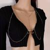 Fashion Diamond Studded Chest Chain Jewelry Sexy Body Chain Tassel Necklace Bikini Chest Chain Women Gifts