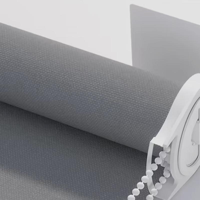 Chahua Grey Cotton Full Blackout Bedroom Curtain