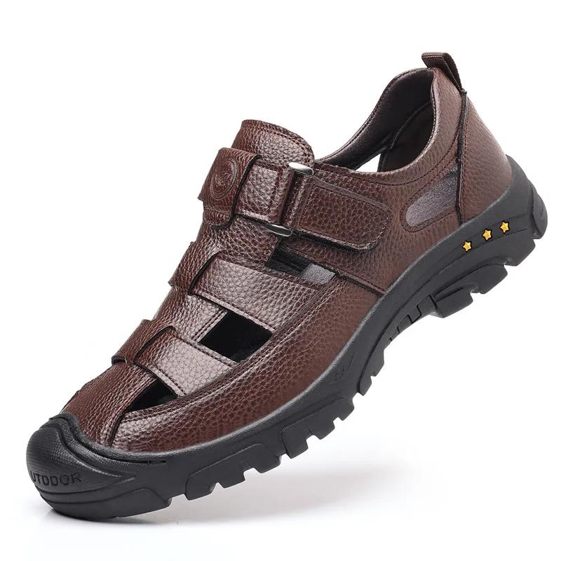 Man's Sandals Breathable Comfort Summer Slippers Beach Muller Outdoor Anti Slip Shoes Youth Casual Fashion Hollow Shoes