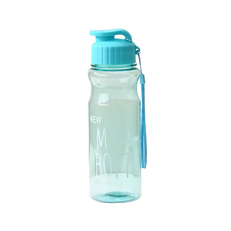 600ml Plastic Water Bottle Lightweight to Carry Sport Cup with Rope Anti-drop Outdoor Use Water Container Adorable Student Couple Water Cup Mug Gift