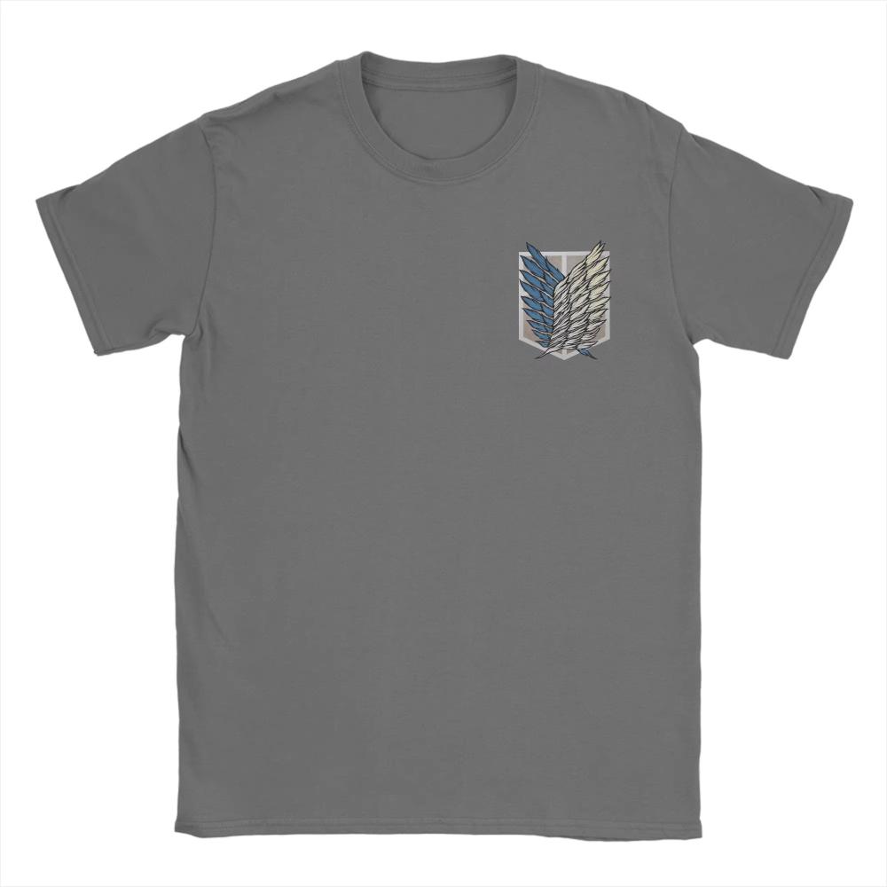 Men Printed T-Shirts Attack on Titan Survey Corps Amazing Cotton Tees Women Short Sleeve T Shirt O Neck Clothing Graphic