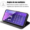 Coque + 2 Verres Trempés - pour Xiaomi Redmi Note 13 Pro+ 5G - Effet Cuir - Fentes pour Cartes - Noir