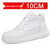 Men's Breathable 10cm Height Increasing Sports Shoes - Autumn Korean Style Mid-Top Casual Sneakers