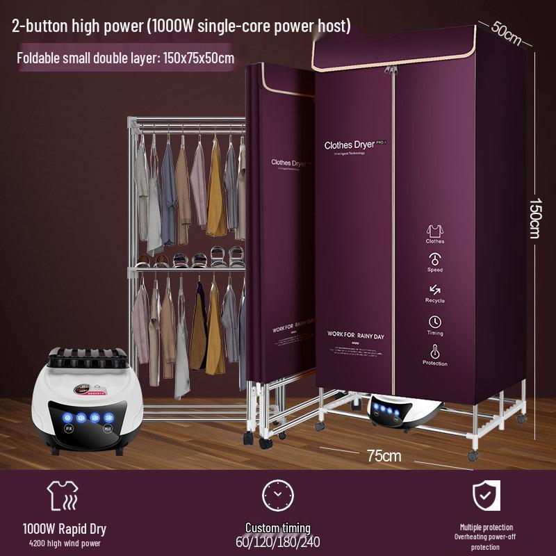 Foldable Household & Dormitory Underwear and Baby Dryer Cabinet & Rack