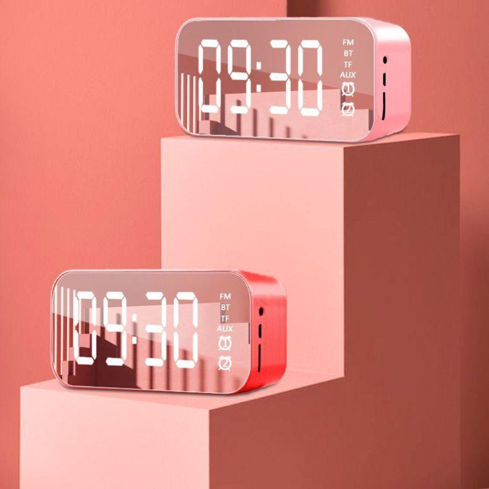Portable Bluetooth Speaker Digital Display Digital Clock Wireless Charging Clock  Nightstand