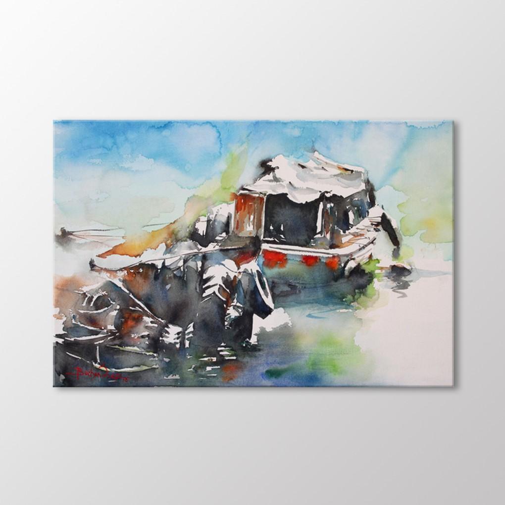 

Акварельная Живопись Лодки