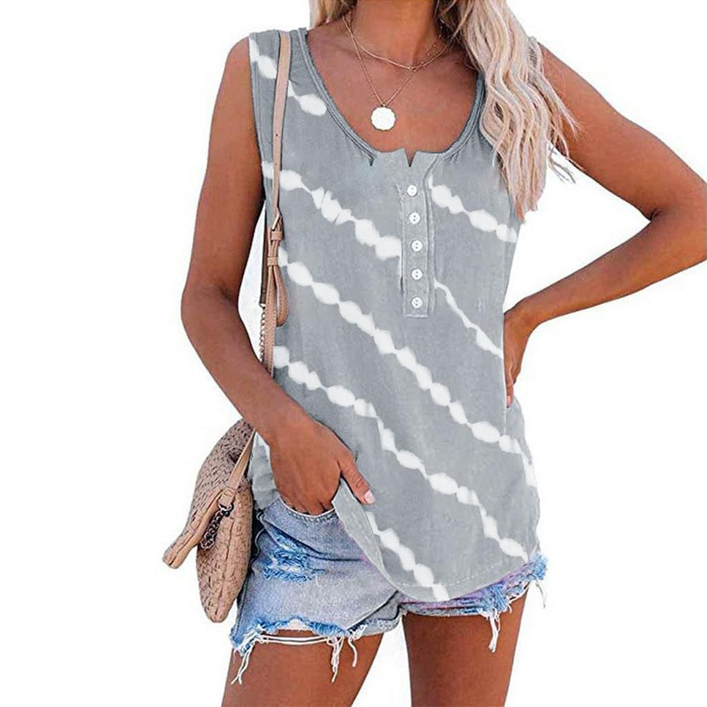 Womens Tie- Tank Tops Sleeveless Scoop Neck Shirt Summer Casual Workout Tees