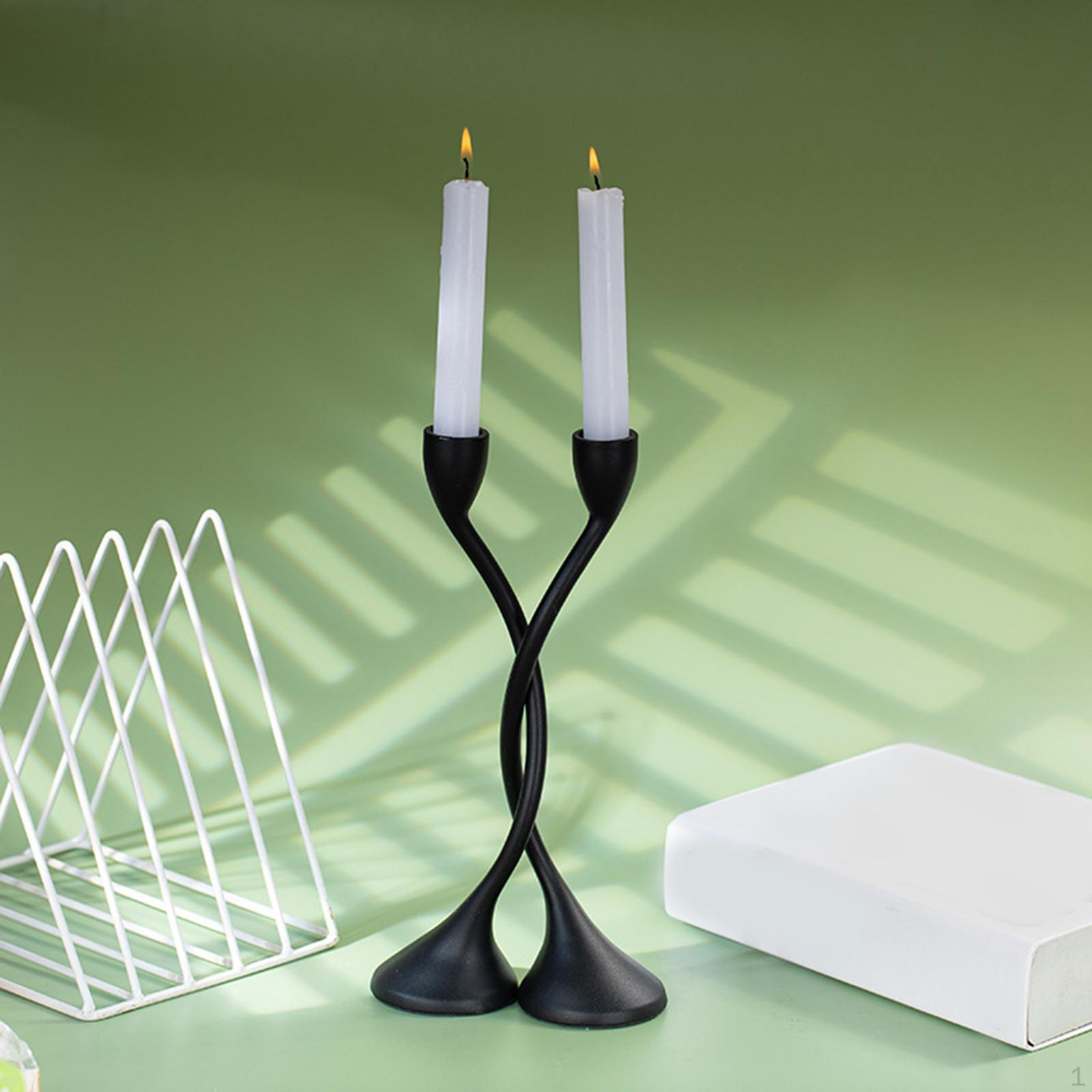 1 Pair Candle Holder Decorations Elegant Delicate Accessories Light Luxury Decorative