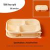 Degradable Corn Starch 4-Compartment Takeout Lunch Boxes with Lids