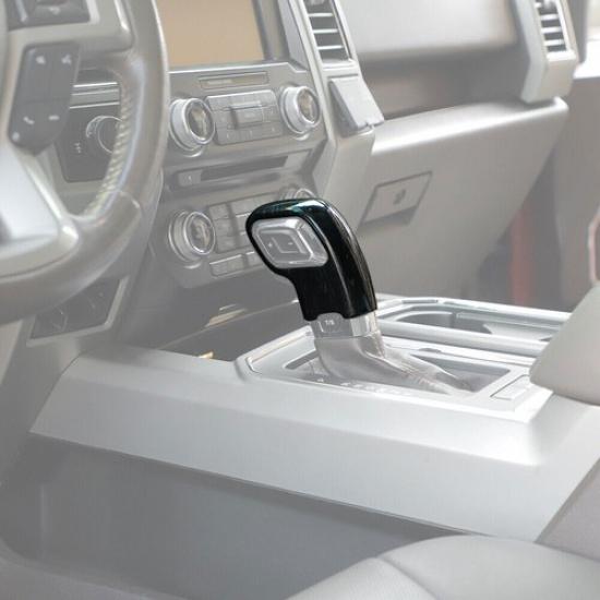 Black Wood Center Gear Shift Head Knob Decor Cover Trim For Ford F150 15-20