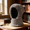Winter Cycling Warm Hat With Ear Flaps Women Soft Beanie Fleece Lining Knit Wool Warming Hat For Cold Weather Hiking